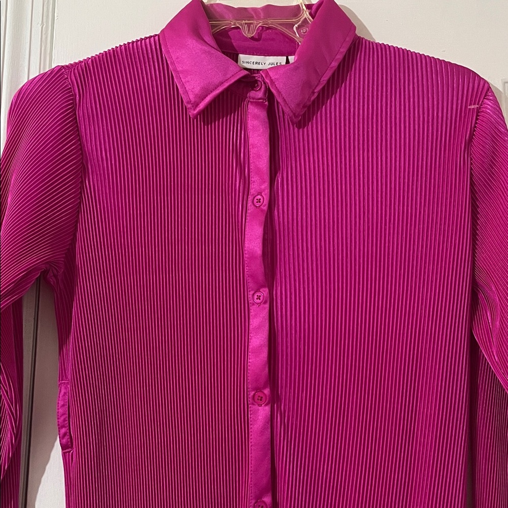 Sincerely Jules Fuchsia Pleated Dress - Picture 8 of 13
